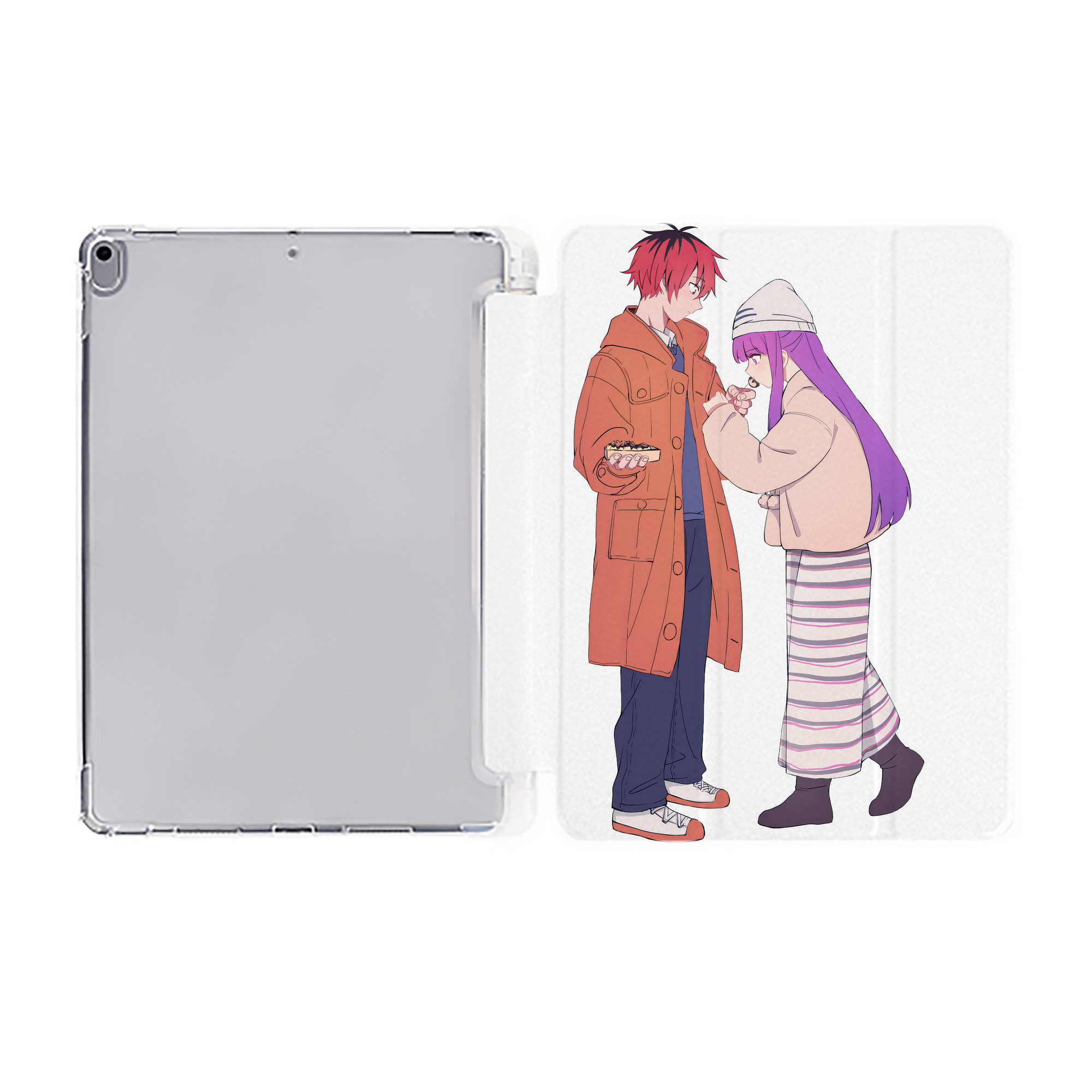 （画像用） 葬送のフリーレン Frieren IPad ケース ペン収納付き 三つ折りスタンド PUレザー×シリコン 対応機種9.5/10.5/10.9インチ
